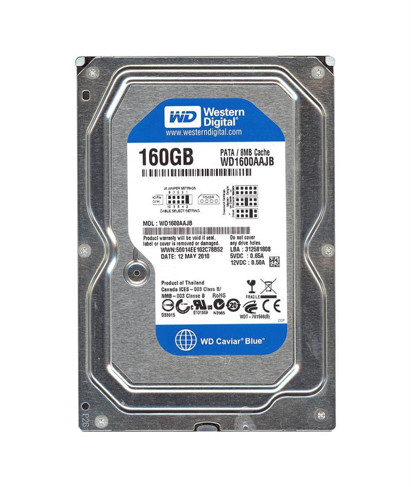 WD1600AAJB-SP Western Digital Caviar Blue 160GB 7200RPM ATA-100 8MB Cache 3.5-inch Internal Hard Drive