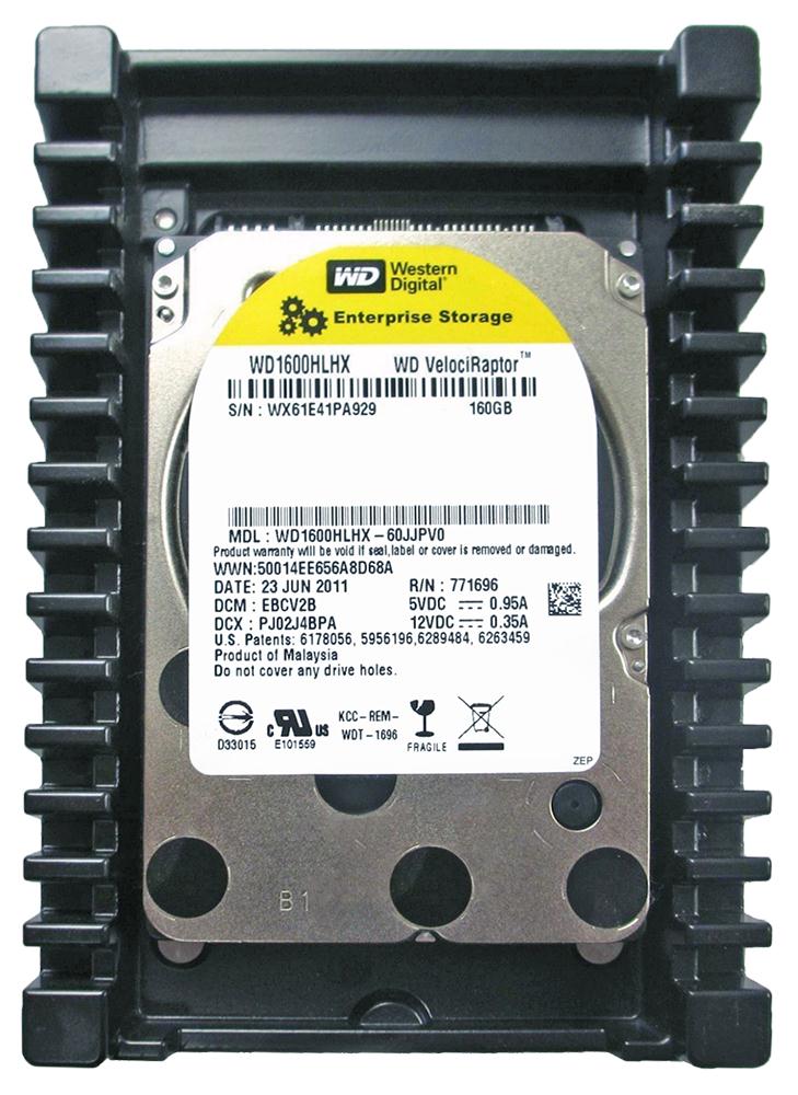 WD1600HLHX-60JJPV0 Western Digital VelociRaptor 160GB 10000RPM SATA 6Gbps 32MB Cache 3.5-inch Internal Hard Drive