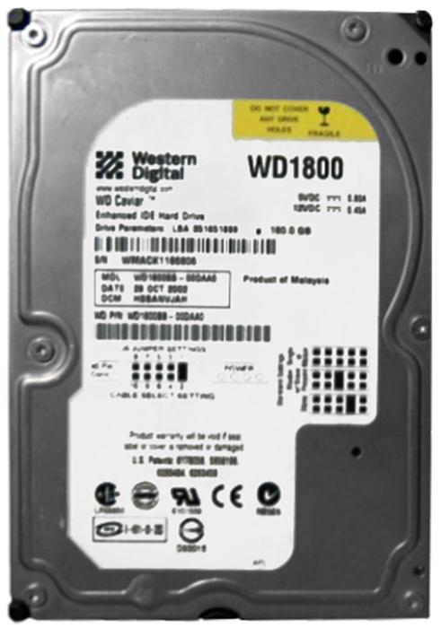 WD1800BB Western Digital Caviar 180GB 7200RPM ATA-100 2MB Cache 3.5-inch Internal Hard Drive