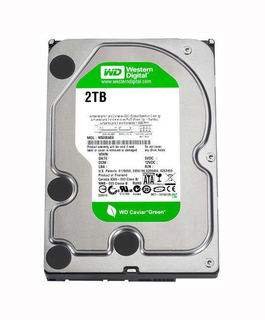 WD20EARX-A1 Western Digital Caviar Green 2TB 5400RPM SATA 6Gbps 64MB Cache 3.5-inch Internal Hard Drive