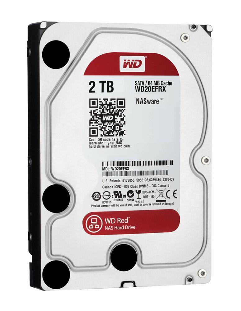 WD20EFRX-68EUZN0 Western Digital Red 2TB 5400RPM SATA 6Gbps 64MB Cache 3.5-inch Internal Hard Drive