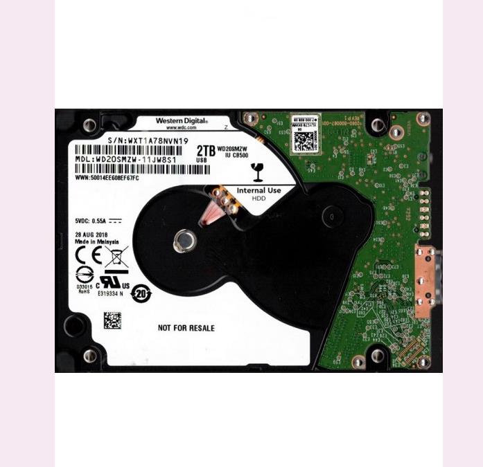 WD20SMZW-11JW8S1 Western Digital 2TB 5400RPM USB 2.5-inch Internal Hard Drive