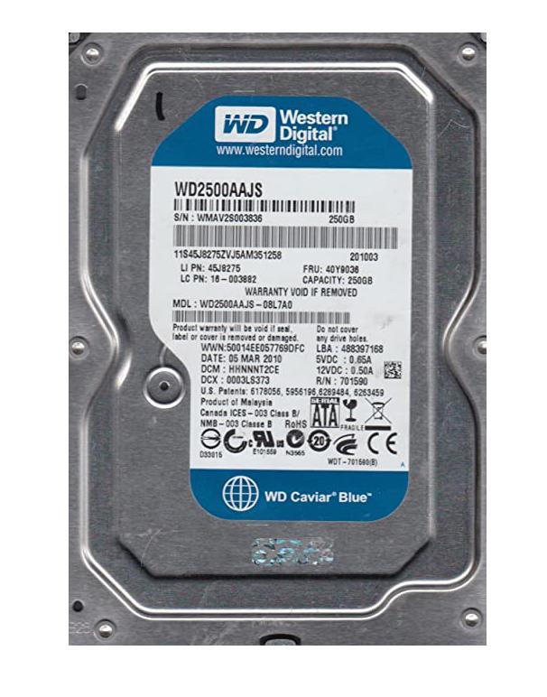 WD2500AAJS-08L7A0 Western Digital Caviar Blue 250GB 7200RPM SATA 3Gbps 8MB Cache 3.5-inch Internal Hard Drive