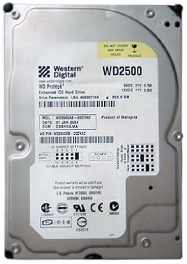 WD2500AB Western Digital Protege 250GB 5400RPM ATA-100 2MB Cache 3.5-inch Internal Hard Drive