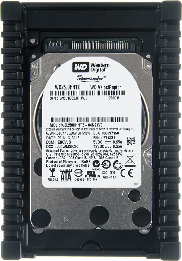 WD2500HHTZ Western Digital VelociRaptor 250GB 10000RPM SATA 6Gbps 64MB Cache 3.5-inch Internal Hard Drive