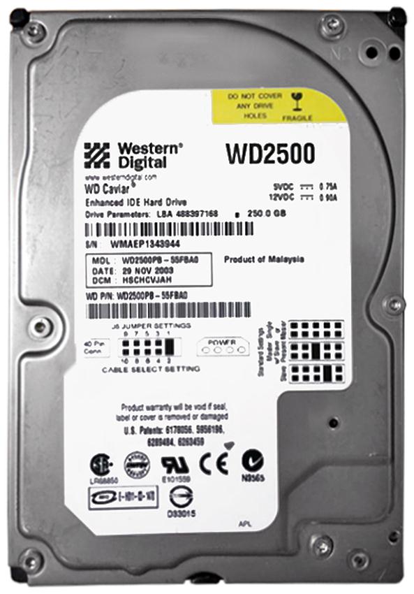 WD2500PB Western Digital Caviar SE 250GB 7200RPM ATA-100 8MB Cache 3.5-inch Internal Hard Drive