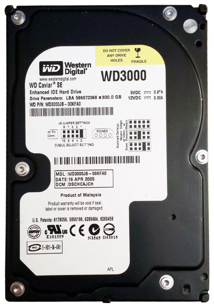 WD3000BB-55KEA0 Western Digital Caviar Blue 300GB 7200RPM ATA-100 2MB Cache 3.5-inch Internal Hard Drive