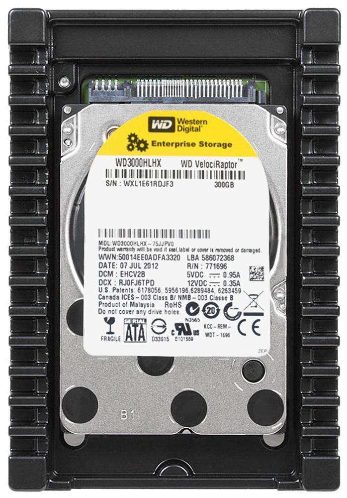 WD3000HLHX-75JJPV0 Western Digital VelociRaptor 300GB 10000RPM SATA 6Gbps 32MB Cache 3.5-inch Internal Hard Drive