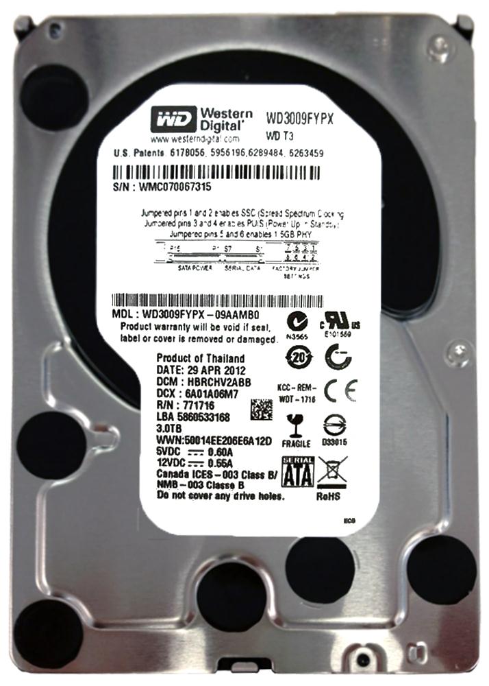 WD3009FYPX Western Digital RE4-GP 3TB 5400RPM SATA 6Gbps 64MB Cache 3.5-inch Internal Hard Drive
