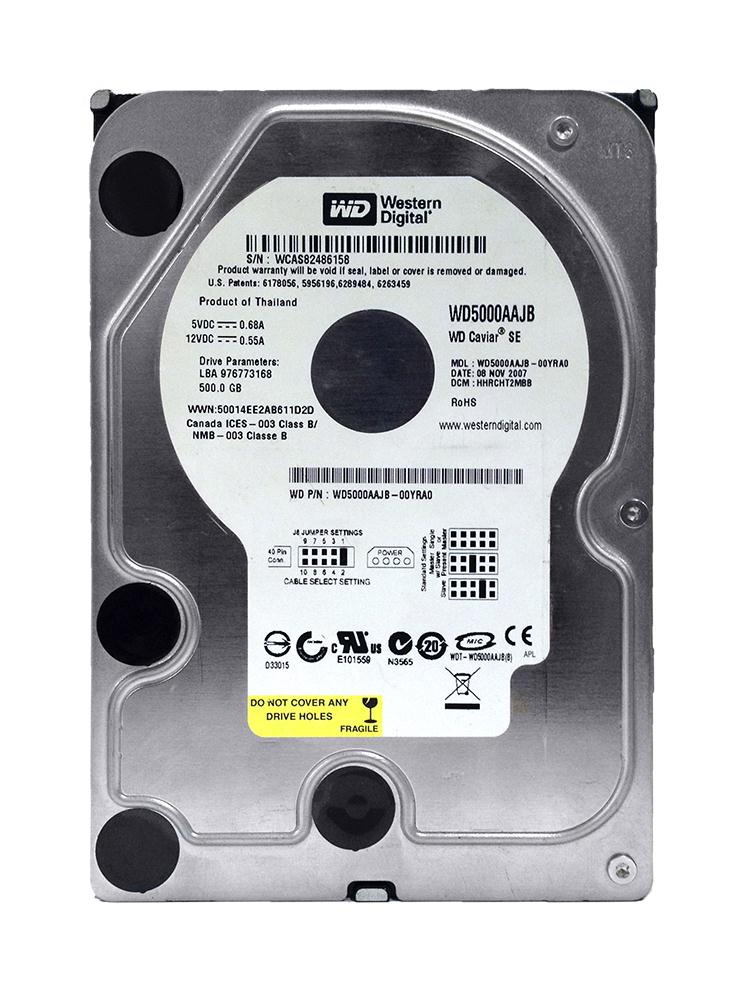 WD5000AAJB-00YRA0 Western Digital Caviar SE 500GB 7200RPM ATA-100 8MB Cache 3.5-inch Internal Hard Drive