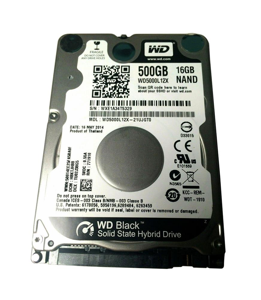 WD5000L12X-21UJGT0 Western Digital Black 500GB SATA 6.0 Gbps Hard Drive