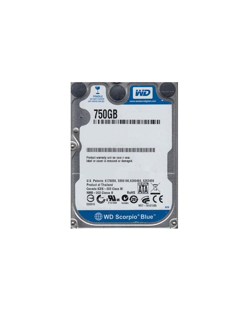 WD7500KEVT-OOA28TO Western Digital Scorpio Blue 750GB 5200RPM SATA 3Gbps 8MB Cache 2.5-inch Internal Hard Drive