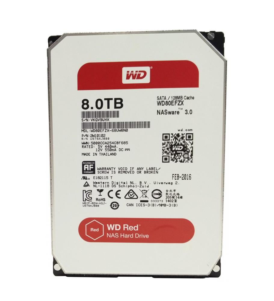 WD80EFZX-20PK Western Digital Red 8TB 5400RPM SATA 6Gbps 128MB Cache 3.5-inch Internal Hard Drive (20-Pack)