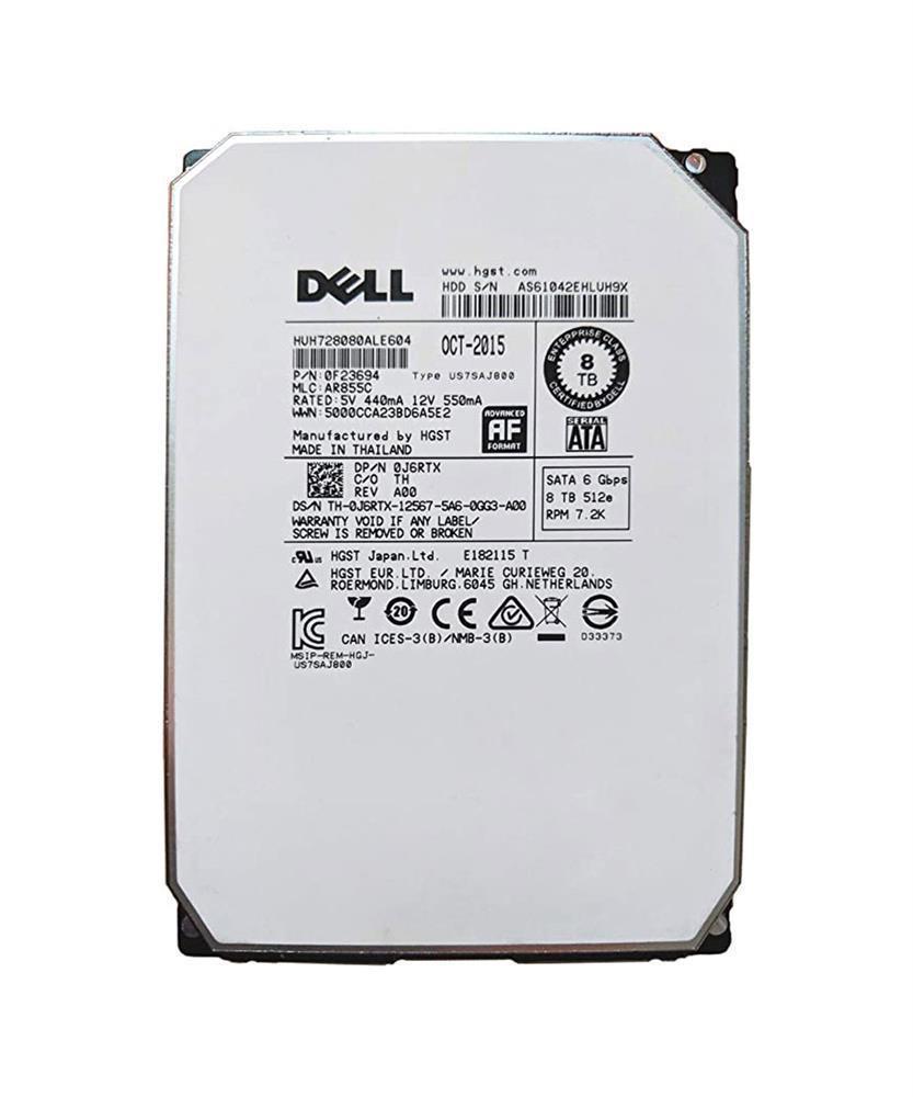 WD80EMAZ-00WJTA0 Dell 8TB 5400RPM SATA 6Gbps 256MB Cache 3.5-inch Internal Hard Drive
