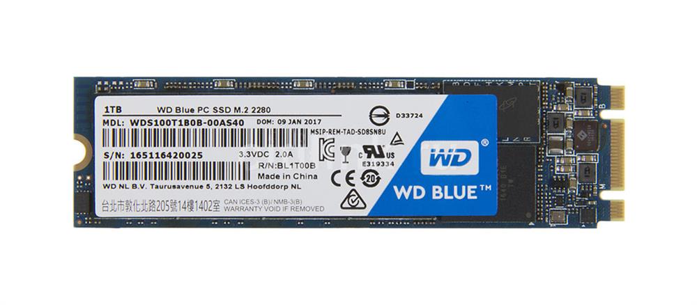 WDS100T1B0B-00AS40 Western Digital Blue 1TB SATA 6Gbps M.2 2280 Internal Solid State Drive (SSD)