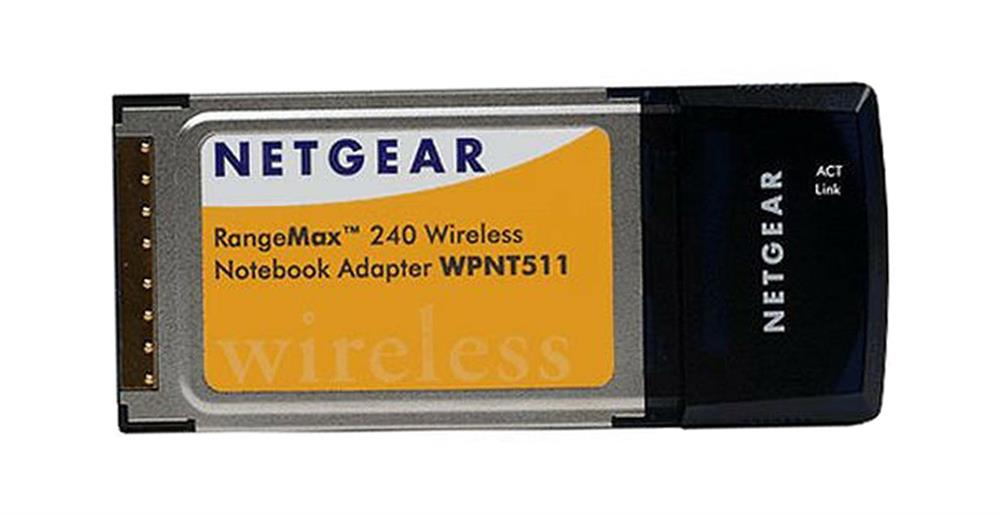 WPNT511 Netgear RangeMax 240 Wireless Notebook Adapter CardBus 240Mbps (Refurbished)