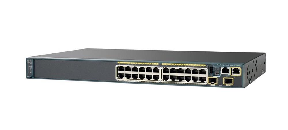 WS-C2960S-24TD-L-WS Cisco Catalyst WS-C2960S-24TD-L 24-Ports 10/100/1000 RJ-45 Manageable Layer2 Rack-mountable 1U Ethernet Switch with 2 x 10 Gigabit SFP+ Ports (Refurbished)