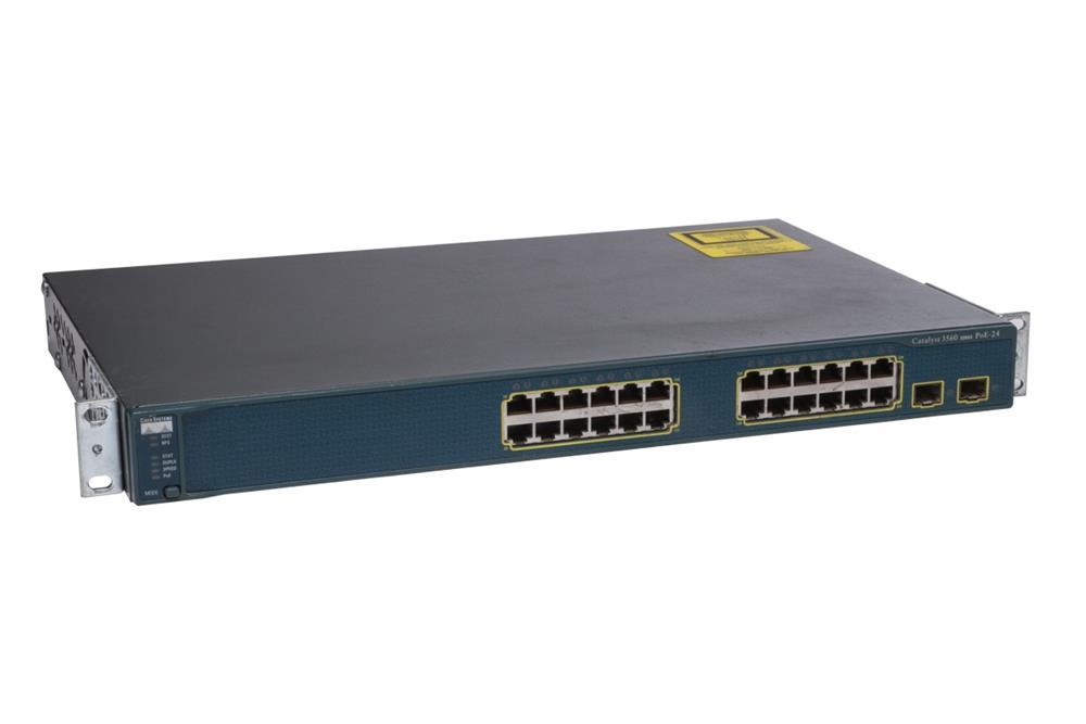 WS-C3560-24PS-E Cisco Catalyst 3560 24-Ports 10/100 POE 2 SFP Enhanced Image (Refurbished)