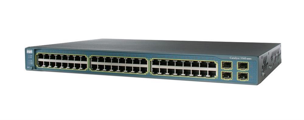 WS-C3560-48TS-E Cisco Catalyst 3560 Fast Ethernet Switch 48 x 10/100Base-TX LAN (Refurbished)
