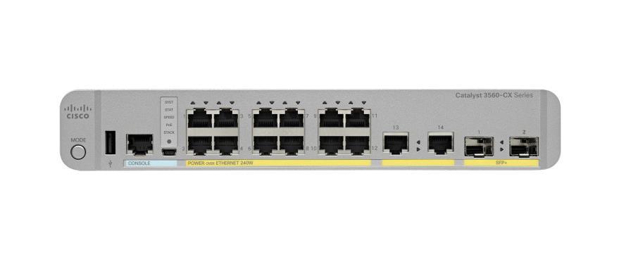 WS-C3560CX-12PC-S= Cisco Catalyst 3560-CX 12-Ports 10/100/1000Mbps Ethernet Switch (Refurbished)