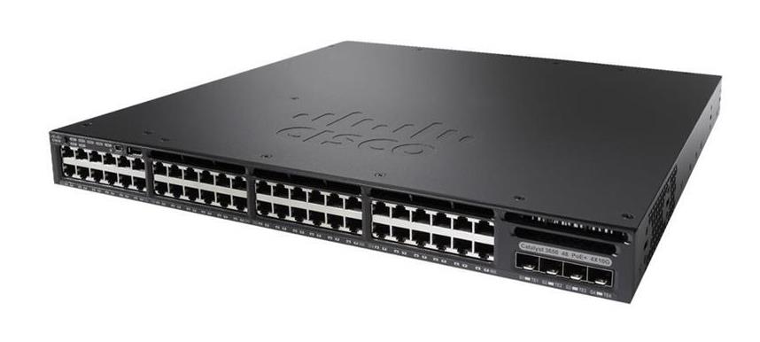 WS-C3650-48FQM-L Cisco Catalyst 3650-48fqm-l 48-Ports 10/100/1000Base-T RJ-45 PoE+ Manageable Layer4 Rack-mountable 1U and Desktop Switch with 4x SFP Ports (Refurbished)