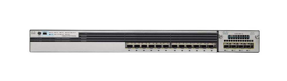 WS-C3750X-12S-E-USE Cisco Catalyst 3750x 12-Ports GE SFP IP Services Manageable Layer3 Rack-mountable 1U Switch (Refurbished)