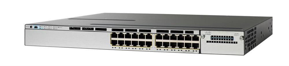 WS-C3750X-24P-E-RF Cisco Catalyst 3750X 24-Ports 10/100/1000Base-T RJ-45 PoE+ USB Manageable Layer2 Rack-mountable 1U Ethernet Switch (Refurbished)