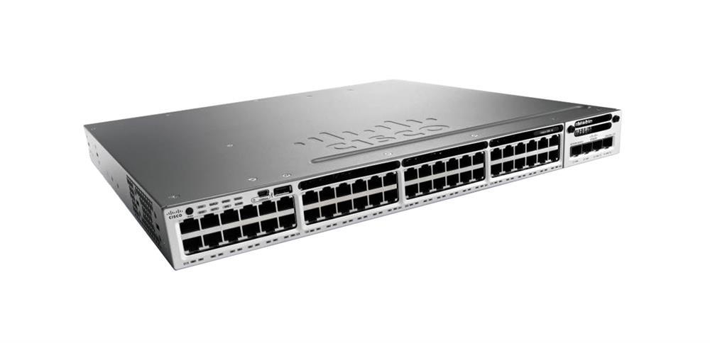 WS-C3850-48UW-S Cisco Catalyst 3850-48U 48-Ports 10/100/1000Base-T RJ-45 UPoE Manageable Layer2 Rack-mountable 1U and Desktop Stackable Switch (Refurbished)