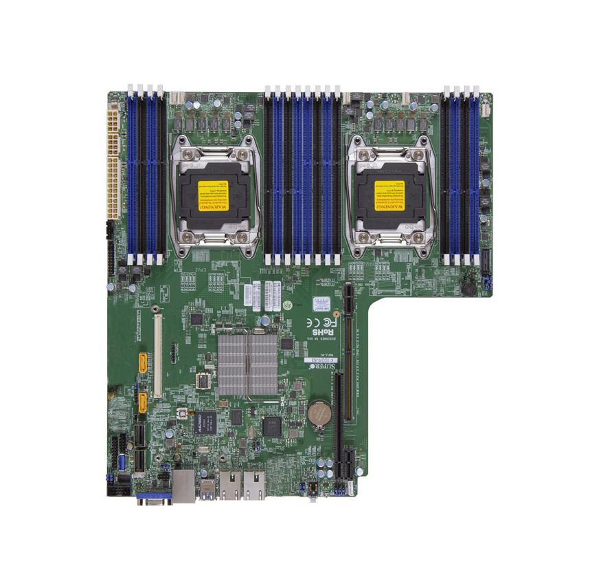 X10DDW-iN SuperMicro Dual Socket LGA 2011 Intel C612 Chipset Xeon E5-2600 v4/v3 Processors Support DDR4 16x DIMM 10x SATA3 6Gbps Proprietary WIO Server Motherboard (Refurbished)