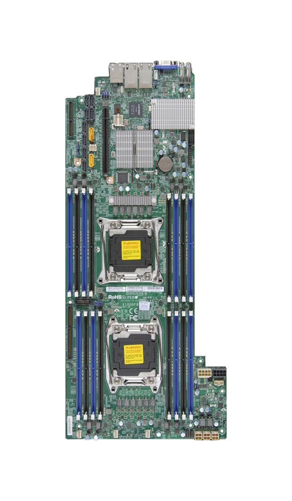 X10DRFR-N SuperMicro Dual Socket LGA 2011 Intel C612 Chipset Xeon E5-2600 v4/v3 Processors Support DDR4 16x DIMM 10x SATA3 6.0Gb/s Proprietary Server Motherboard (Refurbished)