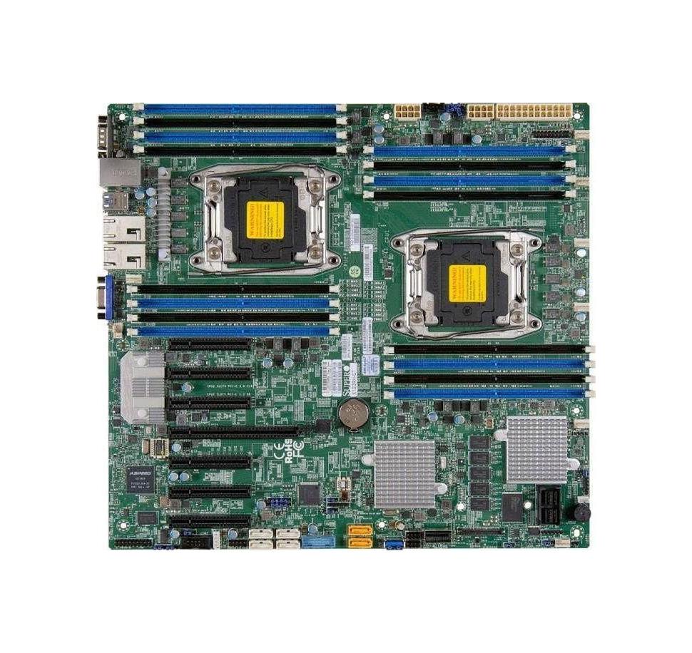 X10DRH-C SuperMicro Dual Socket LGA 2011 Intel C612 Chipset Intel Xeon E5-2600 v4/v3 Processors Support DDR4 16x DIMM 6x SATA3 6.0Gb/s E-ATX Server Motherboard (Refurbished)
