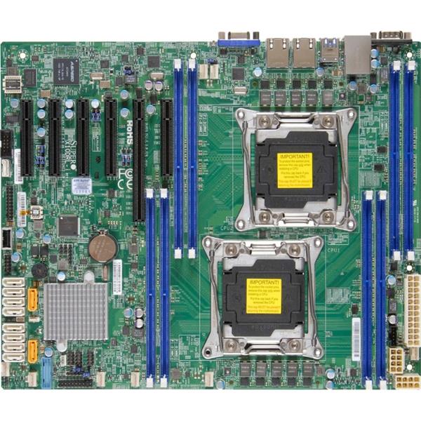 X10DRH-iT SuperMicro Dual Socket R3 LGA 2011 Xeon E5-2600 v4 / v3 Intel C612 Chipset DDR4 16 x DIMM 10 x SATA 6Gbps E-ATX Server Motherboard (Refurbished)