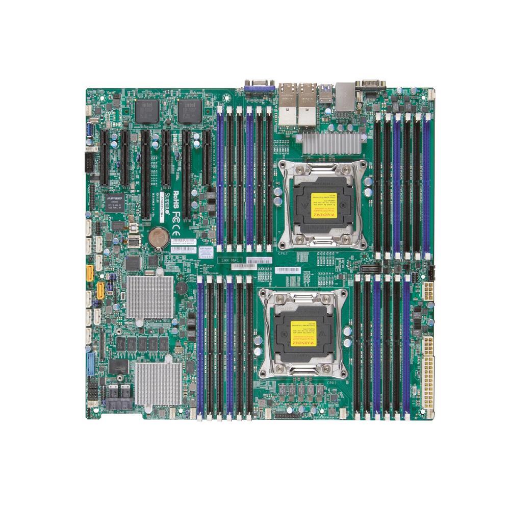 X10DRIB SuperMicro X10DRI Socket LGA 2011 Intel C612 Chipset Intel Xeon E2-2600 v3/v4 Processors Support DDR4 16x DIMM 10x SATA3 6.0Gb/s E-ATX Server Motherboard (Refurbished)