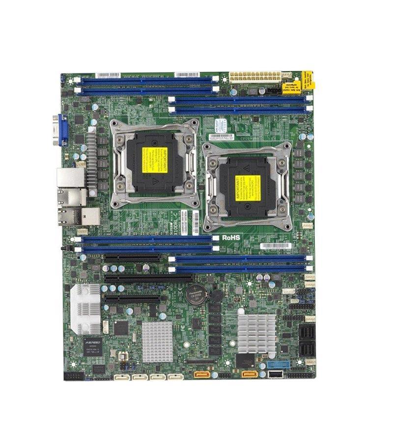 X10DRLCO SuperMicro Dual Socket R3 LGA 2011 Xeon E5-2600 v4 / v3 Intel C612 Chipset DDR4 8 x DIMM 6 x SATA 6Gbps 8 x SAS 12Gbps ATX Server Motherboard (Refurbished)