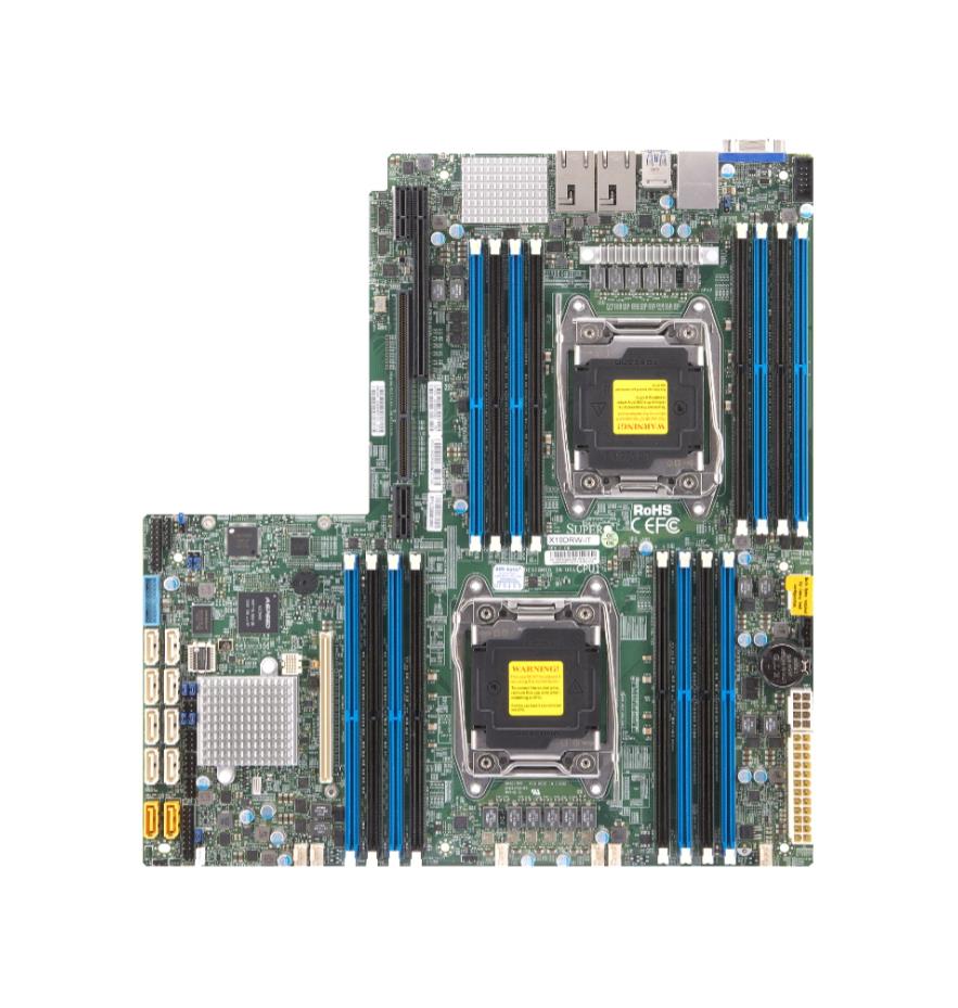 X10DRW-ET SuperMicro Dual Socket R3 LGA 2011 Xeon E5-2600 v4 / v3 Intel C612 Chipset DDR4 16x DIMM 10x SATA 6.0Gb/s Proprietary WIO Server Motherboard (Refurbished)