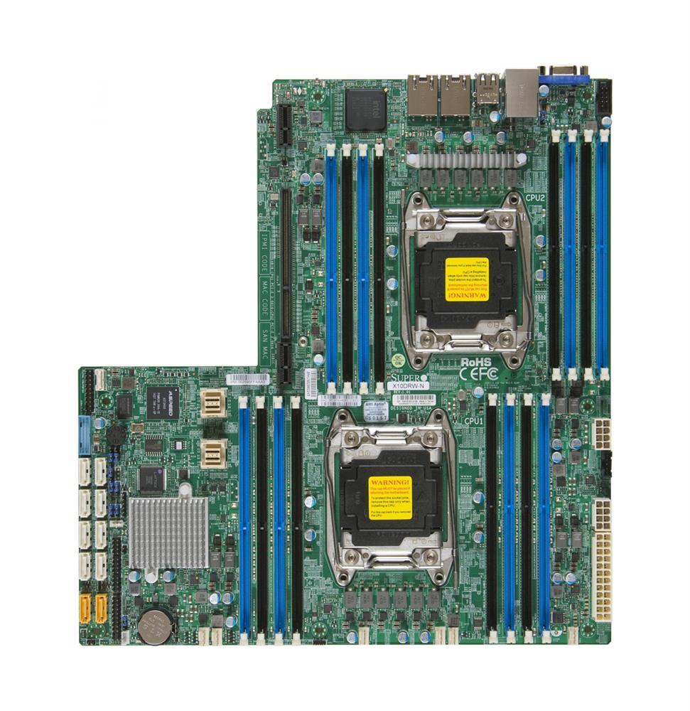 X10DRWNO SuperMicro Dual Socket R3 LGA 2011 Xeon E5-2600 v4 / v3 Intel C612 Chipset DDR4 16 x DIMM 10 x SATA 6Gbps Proprietary WIO Server Motherboard (Refurbished)