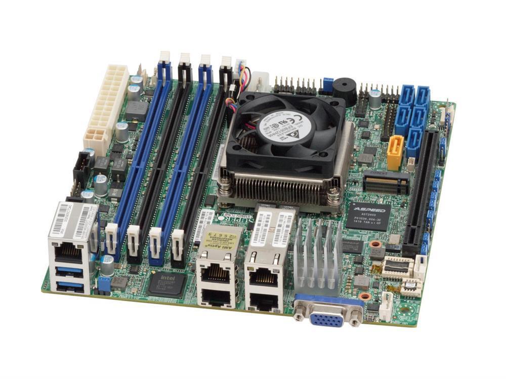 X10SDV-2C-TLN2F SuperMicro Socket FCBGA 1667 System on Chipset Intel Pentium D1508 Processors Support DDR4 4x DIMM 6x SATA3 6.0Gb/s Mini-ITX Motherboard (Refurbished)
