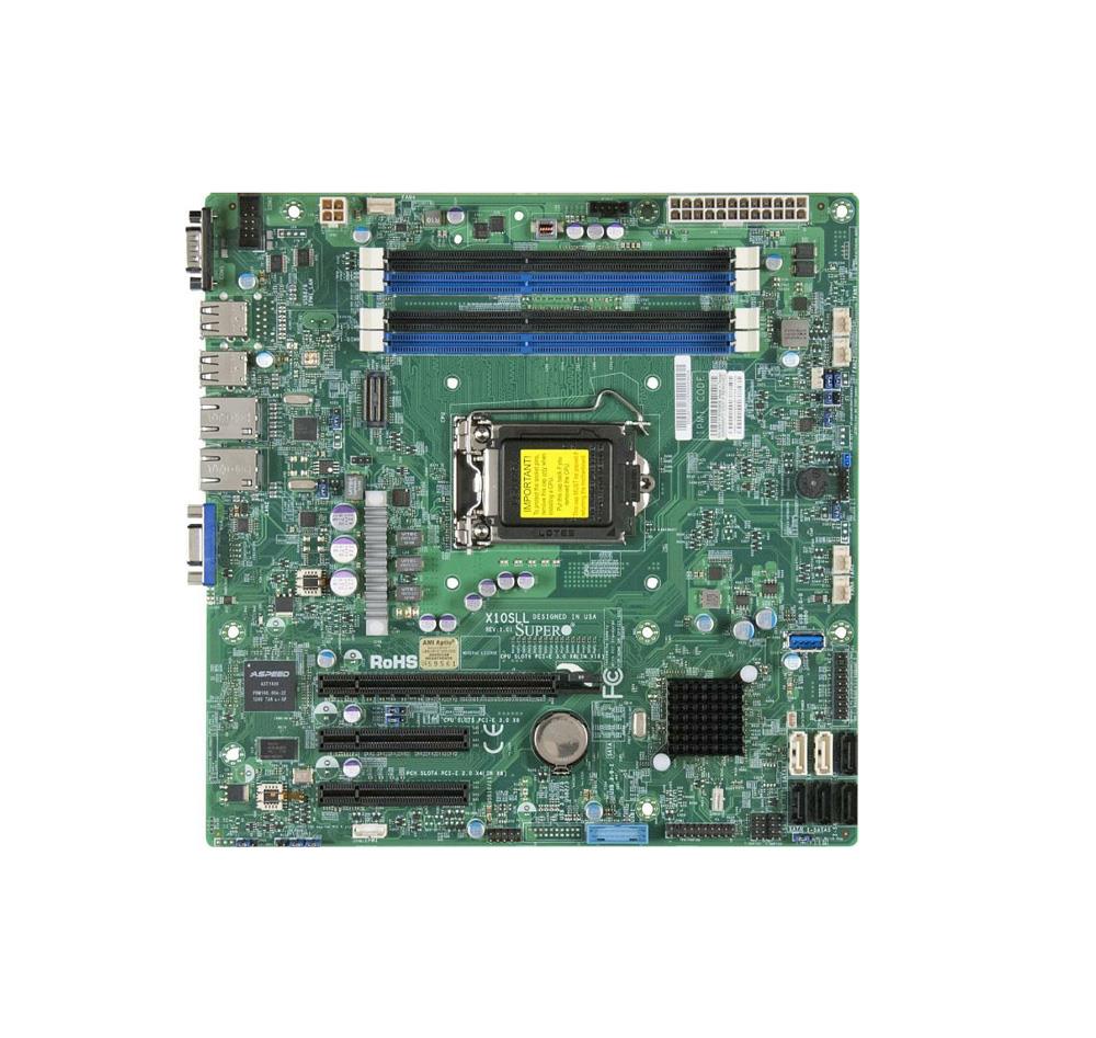 X10SLL+-F-B SuperMicro X10SLL+-F Socket LGA 1150 Intel C222 Express Chipset Intel Xeon E3-1200 v3/ 4th Gen Core i3/ Pentium/ Celeron Processors Support DDR3 4x DIMM 2x SATA3 6.0Gb/s Micro-ATX Server Motherboard (Refurbished)