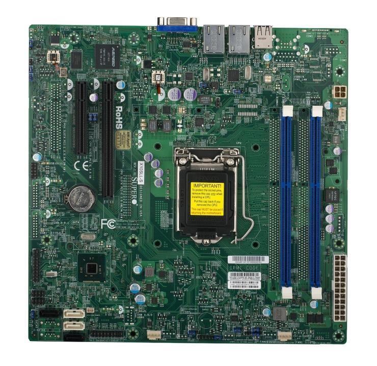 X10SLL-S SuperMicro Socket LGA 1150 Intel C222 Express Chipset Xeon E3-1200 v3/ 4th Gen Core i3/ Pentium/ Celeron Processors Support DDR3 2x DIMM 2x SATA3 6.0Gb/s Micro-ATX Server Motherboard (Refurbished)
