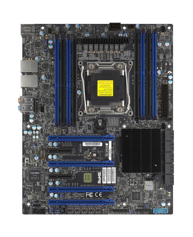 X10SRA-F-B SuperMicro X10SRA-F Socket LGA 2011 Intel C612 Chipset Intel Xeon E5-2600/ E5-1600 v4/v3 Core i7 Processors Support DDR4 8x DIMM 10x SATA3 6.0Gb/s ATX Server Motherboard (Refurbished)