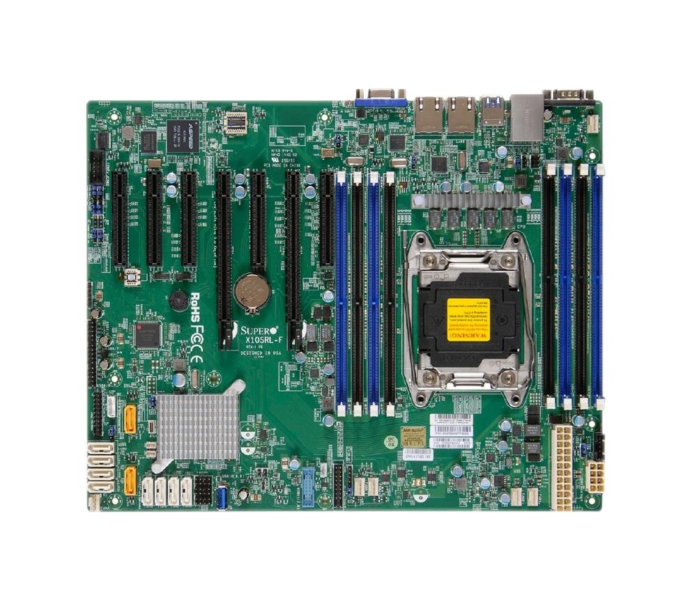 X10SRL-F SuperMicro Socket LGA 2011 Intel C612 Chipset Intel Xeon E5-2600 v4/v3 & E5-2600 v4/v3 Processors Support DDR4 8x DIMM 10x SATA3 6.0Gb/s ATX Server Motherboard (NEW) (Refurbished)