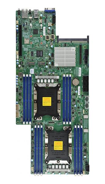 X11DPFF-SNR SuperMicro Dual Socket LGA 3647 Intel C621 Chipset Intel Xeon Scalable processors Support DDR4 12x DIMM 12x SATA3 6.0Gb/s Proprietary FatTwin Server Motherboard (Refurbished)