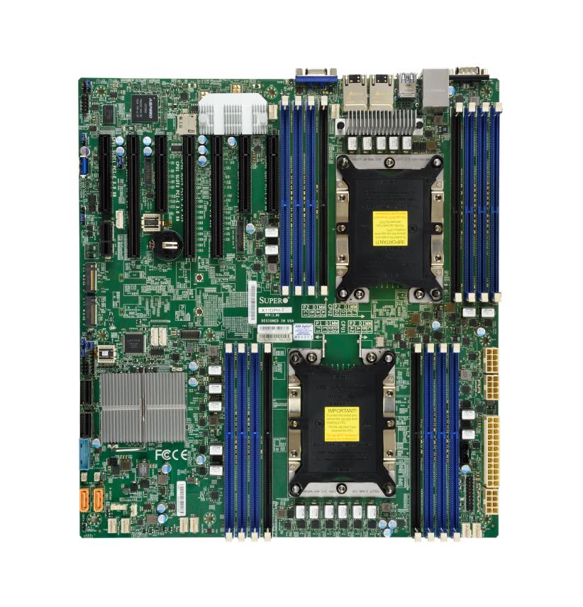 X11DPH-Tq SuperMicro Socket LGA 3647 Intel C627 Chipset Intel Xeon Scalable Processors Support DDR4 16x DIMM 10x SATA2 6.0Gb/s Extended-ATX Motherboard (Refurbished)
