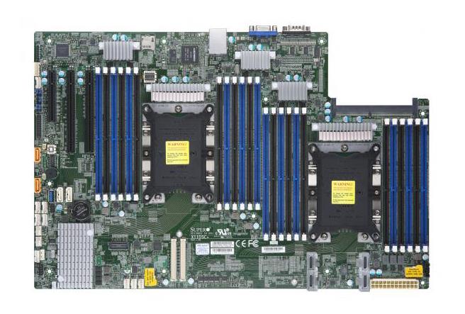 X11DSC+ SuperMicro Socket LGA 3647 Intel C621 Chipset Intel Xeon Scalable Processors Support DDR4 24x DIMM 4x SATA3 6.0Gb/s Proprietary Motherboard (Refurbished)
