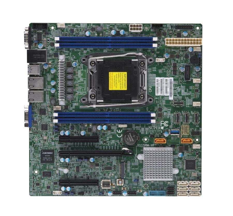 X11SRM-VF SuperMicro Socket LGA 2066 Intel C422 Chipset Intel Xeon W-2100 Processor Support DDR4 4x DIMM 8x SATA 6.0Gb/s Micro-ATX Server Motherboard (Refurbished)