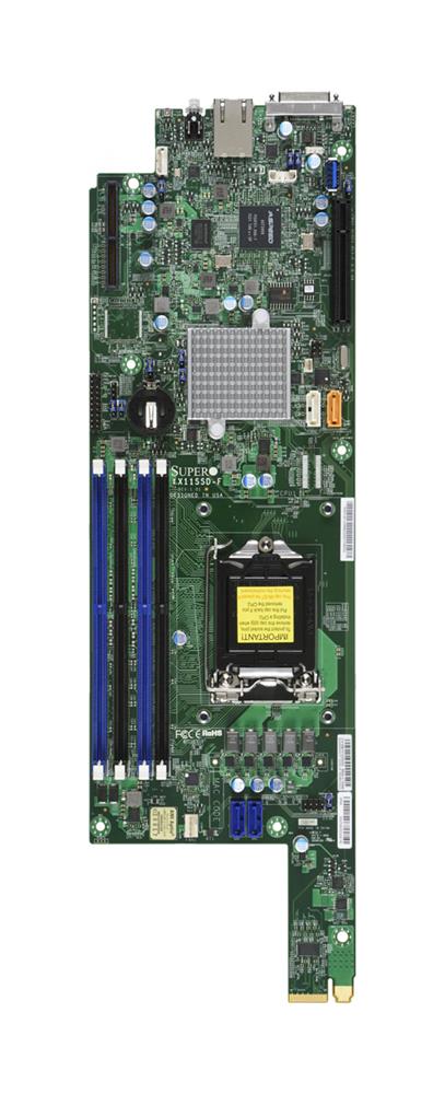 X11SSD-F SuperMicro Socket LGA 1151 Intel C236 Chipset Intel Xeon E3-1200 v6/v5 7th Generation Core i3/ Pentium / Celeron Processors Support DDR4 4x DIMM 4x SATA 3.0Gb/s Proprietary Server Motherboard (Refurbished)