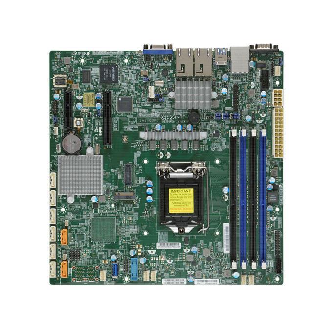 X11SSH-TF-O SuperMicro Socket H4 LGA 1151 Xeon E3-1200 v5 / v6 Intel C236 Chipset DDR4 4 x DIMM 8 x SATA 6Gbps micro-ATX Server Motherboard (Refurbished)