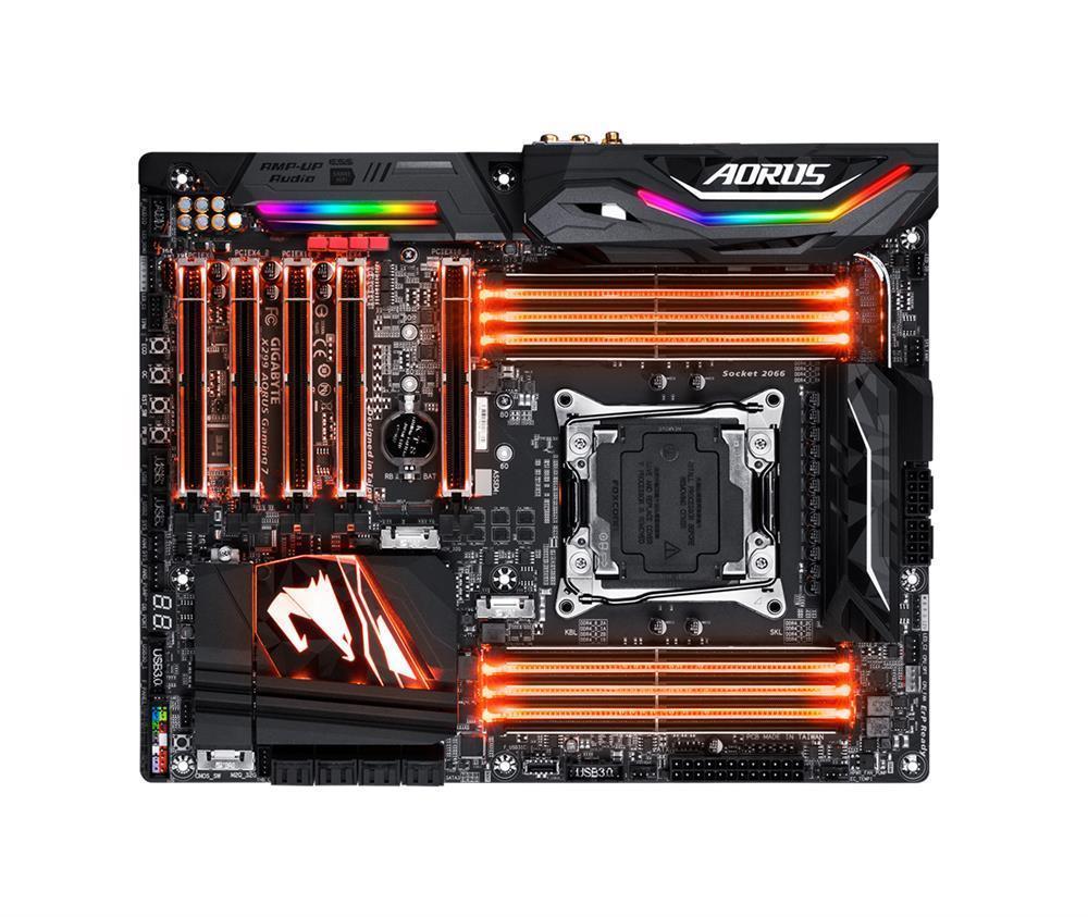 X299AORUSGaming7(rev.1.0) Gigabyte Socket LGA 2066 Intel X299 Express Chipset Core X-Series Processors Support DDR4 8x DIMM 8x SATA 6.0Gb/s ATX Motherboard (Refurbished) X299 AORUS Gaming 7 (rev. 1.0)