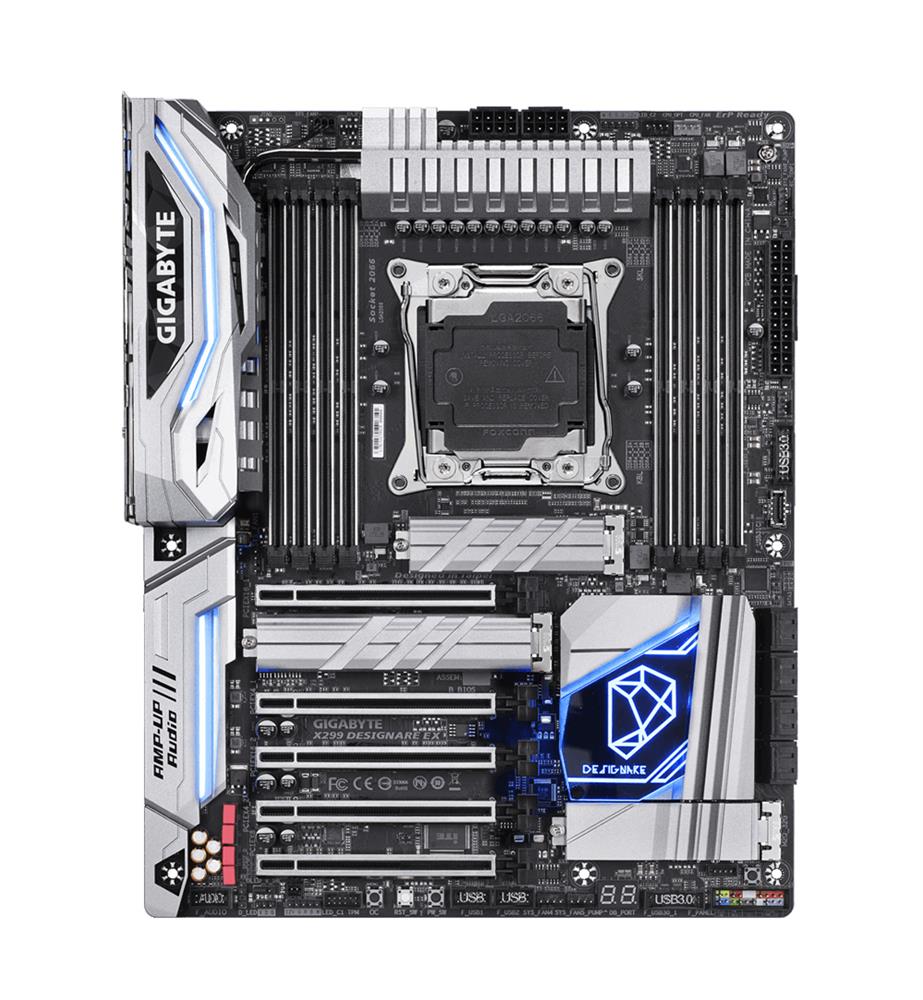 X299DESIGNAREEX(rev.1.0) Gigabyte Socket 2066 AMD X299 Express Chipset Core X-Series Processors Support DDR4 8x DIMM 6x SATA 6.0Gb/s ATX Motherboard (Refurbished) X299 DESIGNARE EX (rev. 1.0)