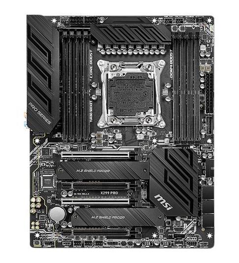 X299 PRO MSI Socket LGA 2066 Intel X299 Chipset Core i9 Processors Support DDR4 8x DIMM 6x SATA3 6.0Gb/s ATX Motherboard (Refurbished)